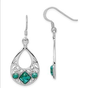 Women’s silver and turquoise earrings